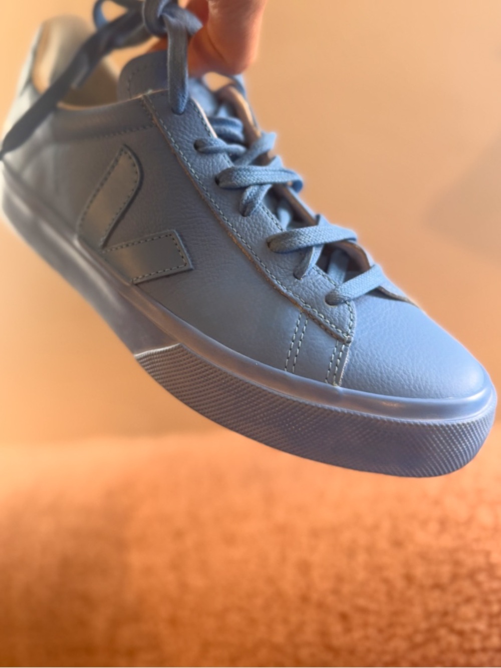 Veja x Mansur Gavriel Campo Low-Top Unisex Sneaker, Limited Edition, Blue, NEW - Picture 7 of 16